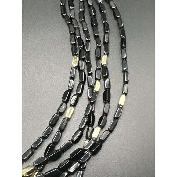 Park Lane Twist & Shout Beaded Necklace Black & Gold - NIB - Picture 4 of 4